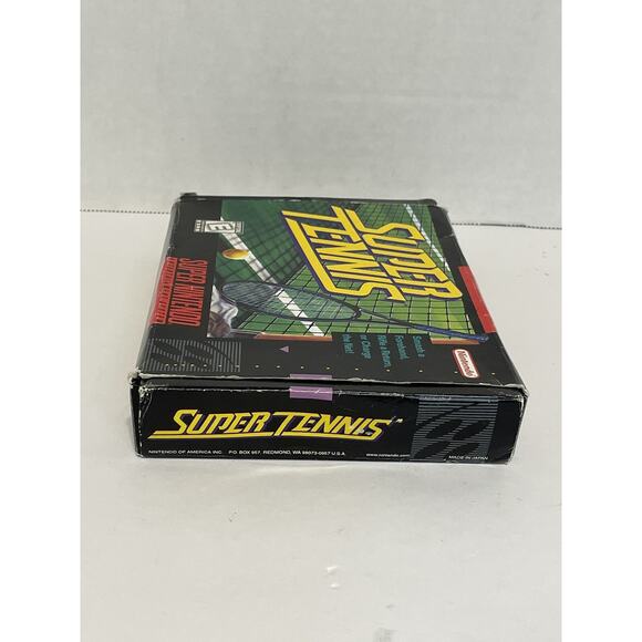 Super Tennis SNES Complete in Box CIB Tested Authentic (Box Wear) - Picture 6 of 12
